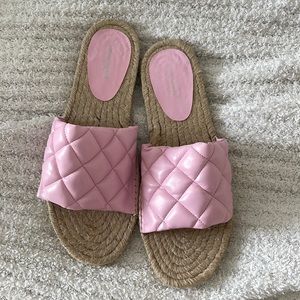 NEVER WORN - Jeffrey Campbell Pink Espadrille Slides